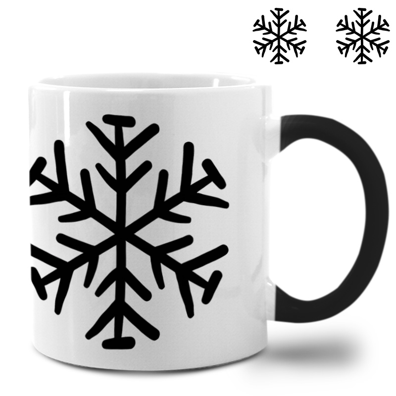 雪花自然现象玉龙雪晶下雪变色杯大容量创意定做马克杯陶瓷水杯子