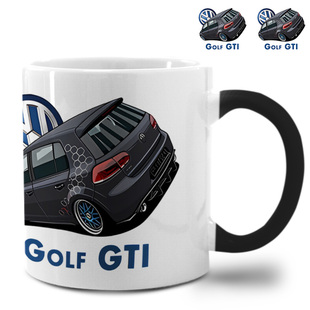 大众高尔夫Golf GTI改赛车JDM车迷变色杯大号亲子马克杯陶瓷水杯