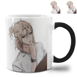原神阿贝多罗莎莉亚变色杯学生大号茶杯情侣搞怪马克杯子陶瓷水杯