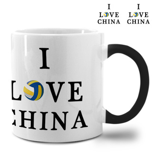 排球中国女排变色杯结婚纪念纪念品洗碗机能进复古马克杯陶瓷水杯
