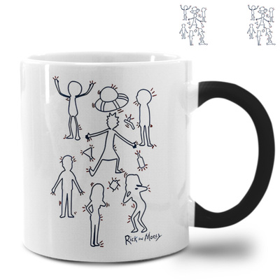 瑞克和与莫蒂rickandmorty联名NASA变色杯超大号马克杯陶瓷水杯子