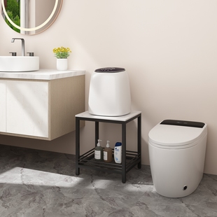 卫生间小洗衣机置物架马桶旁夹缝洗浴用品收纳架内衣裤增高底座架