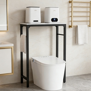 卫生间马桶上方置物架长条窄桌迷你小洗衣机放置架浴室夹缝高脚架
