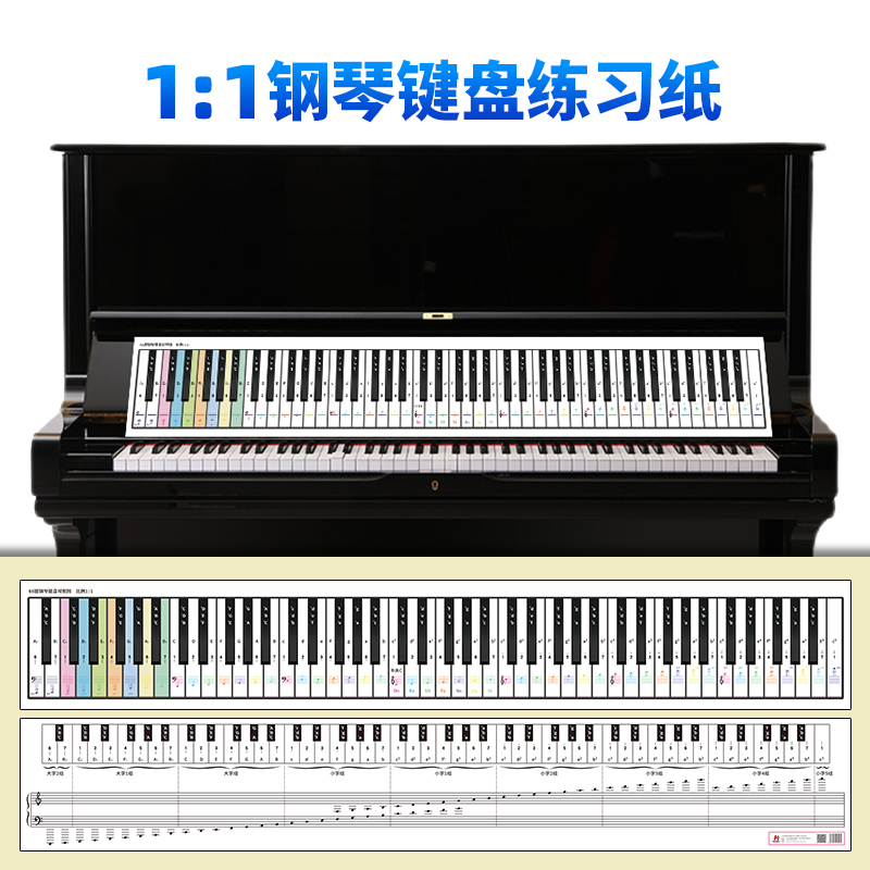钢琴琴键指法对照表88键初学者入门学习钢琴指法对应图自学对照图琴键