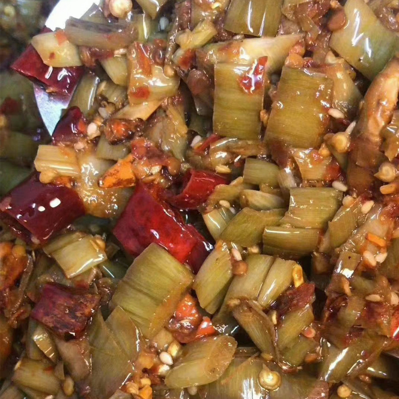 赣南农家酸芋荷自制泡菜手工腌菜江西芋苗辣咸菜客家酸菜梗下饭菜