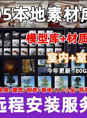 D5素材库D5模型库D5材质库室内设计D5树库建筑室外景观D5渲染器