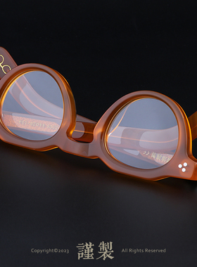 谨制古典法式复古梨形panto眼镜女小脸高度数手工板材近视眼镜男