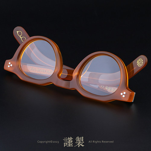 手工法式复古梨形panto近视眼镜
