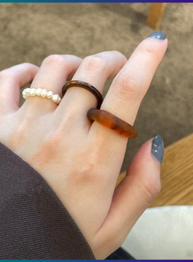 韩国创意树脂珍珠三件套装时尚