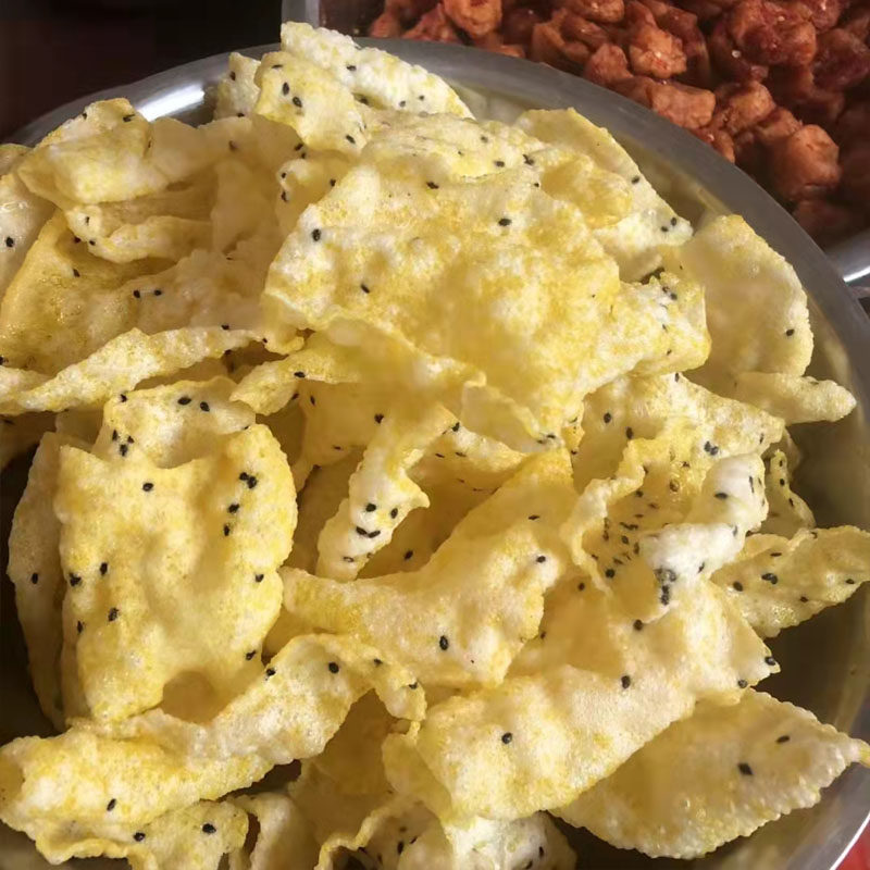 茶陵烫皮块麻子粉皮安仁炎陵黑芝麻米粉块农家手工制作湖南土特产