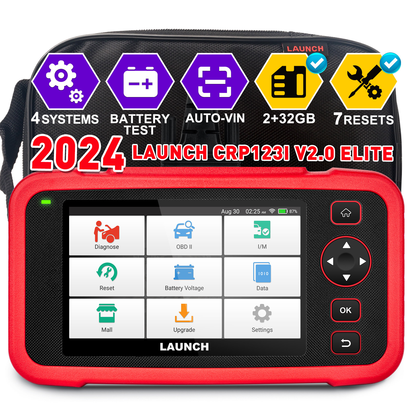 元征LAUNCH CRP123i/123E汽车故障诊断仪汽车检测仪外贸版多语言