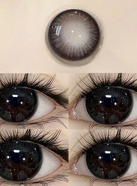 咕咕黑色美瞳年抛纯欲正品官网2022新款小直径半年抛隐形眼镜EJL