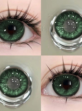 美瞳半年抛大直径24年新款绿色混血隐形眼镜女正品官方旗舰店JLB