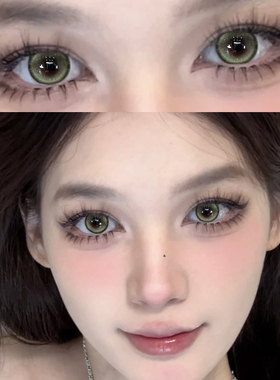 绿色美瞳半年抛大小直径欧美混血cos隐形眼镜正品官方旗舰店EJL