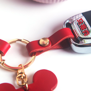 猫匠手造八字皮扣汽车钥匙挂扣配饰宝马奥迪奔驰别克本田头层牛皮