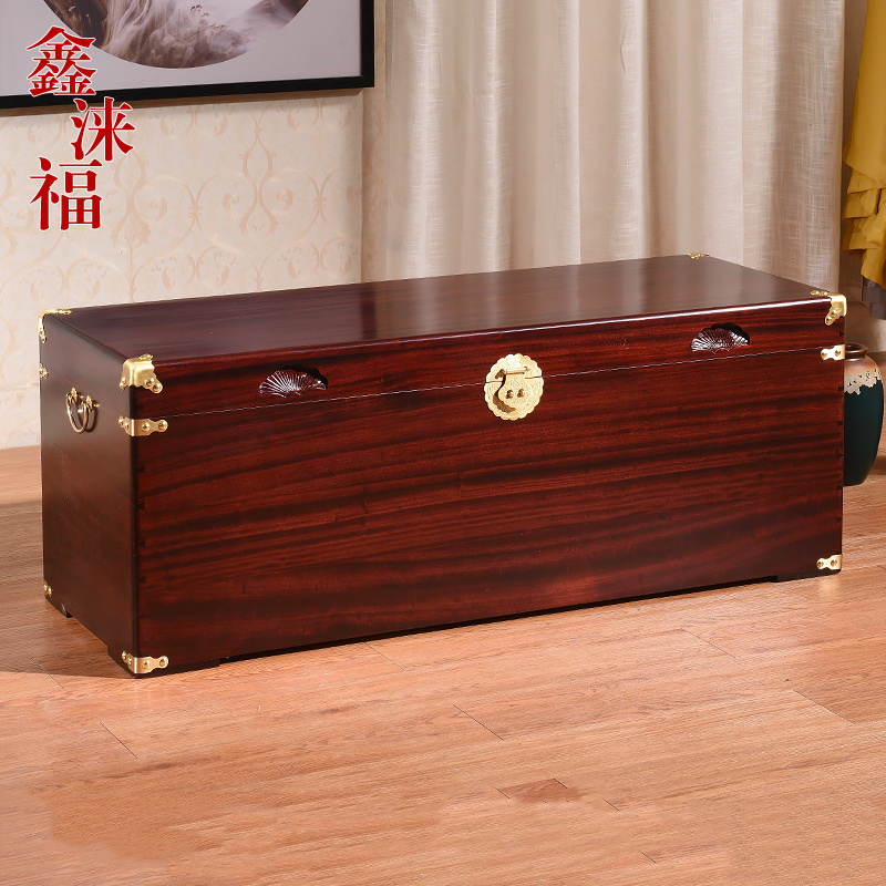 香樟木箱子全实木平板结婚婚嫁箱