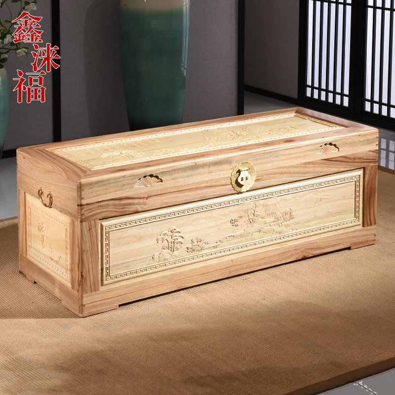 香樟木箱子100%全香樟木实木婚嫁箱衣箱字画书画箱储物仿古收藏箱 Изображение 1 香樟木箱子100%全香樟木实木婚嫁箱衣箱字画书画箱储物仿古收藏箱 Изображение 1