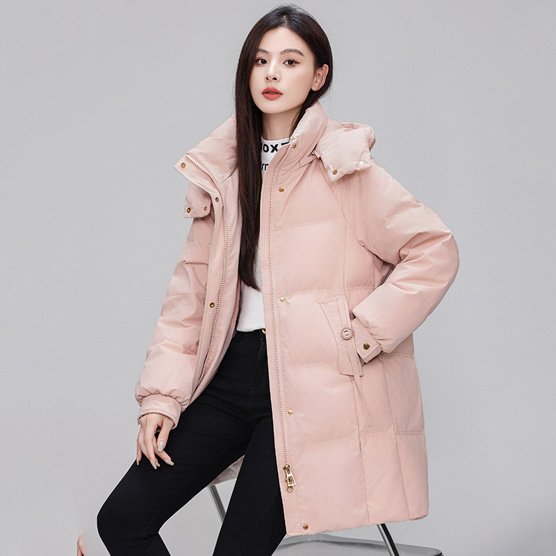2026羽绒棉服女中长韩版加厚保暖