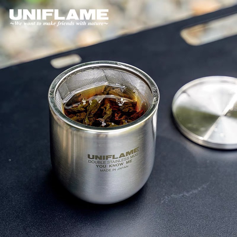 日本UNIFLAME双层不锈钢茶杯