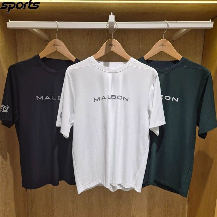 26新款韩国malbon高尔夫球服春夏男标志吸湿速干冷感运动圆领短袖