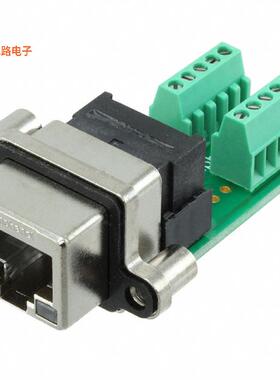 MRJ598001 -[全新RJ45 JACK R/A 8POS W/TERM BLCK]