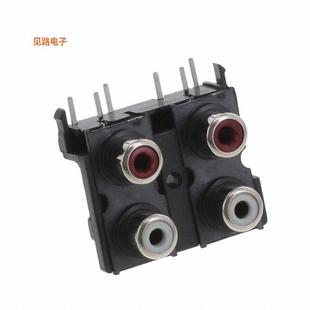 OVR JACK 2X2 RCA 全新STK RED KLP42X WHT