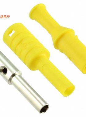 CT3134-4 -原装[CONN BANANA JACK SLDRLESS YELLOW香蕉插孔