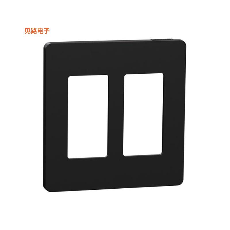 SQWP141002BK -[全新2 GANG SCREWLESS MATTE WALL PLAT]