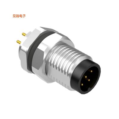 54-00322 -原装[M8 A-CODE 6POS PLUG PANEL MOUNT插头，公引脚