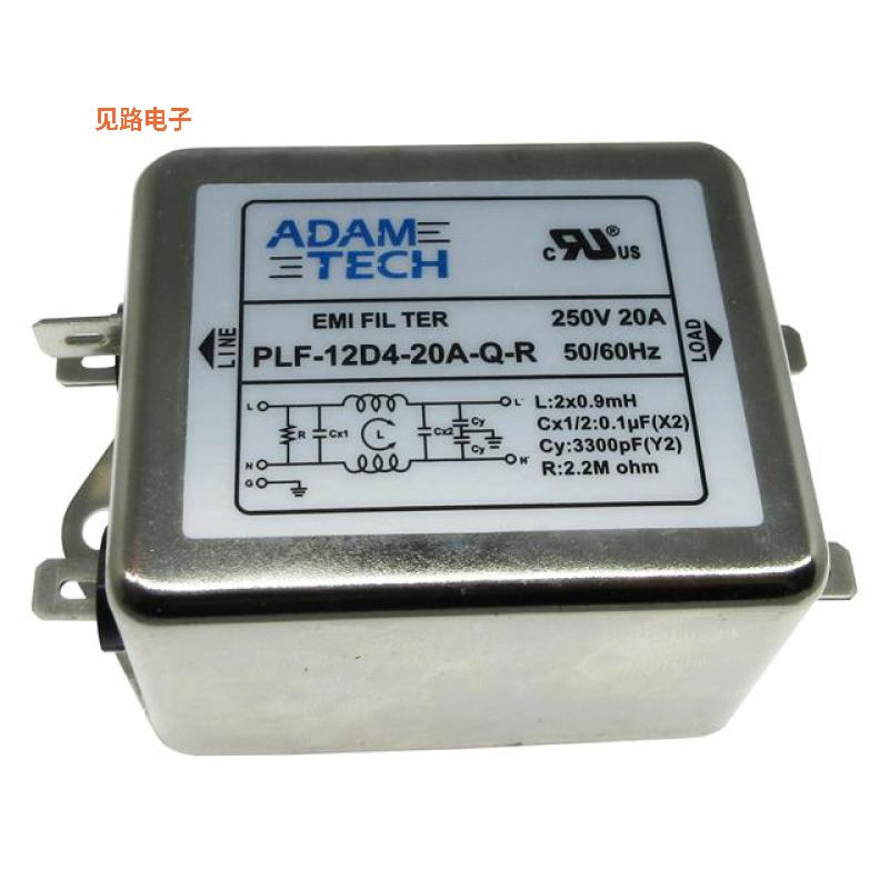 PLF-12D4-20A-Q-R -原装[LINE FILTER 115V/250VAC 20A CHAS单相