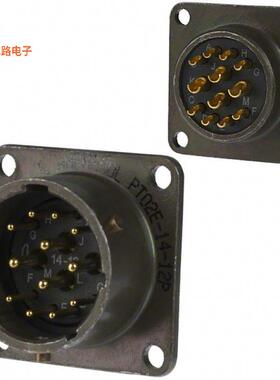 PT02E-14-12P(025) -[全新CONN RCPT MALE 12P GOLD SLDR CUP]