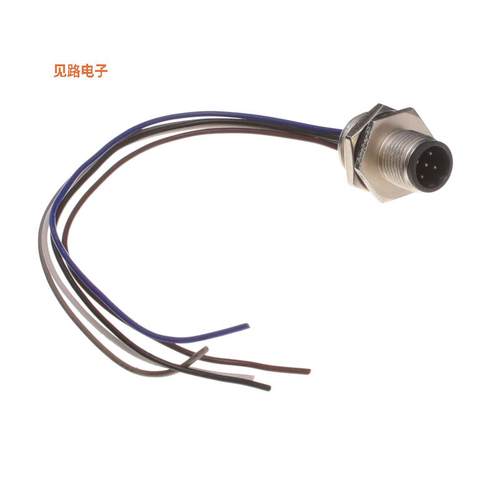 M12B-05PMMC-SH8B15 -[全新CONN PLUG MALE 5P WIR LEAD 0.49']