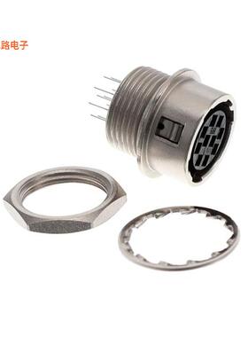 HR10G-10R-10SB(71) -[全新CONN 10POS FEM THRU HOLE SILVER]