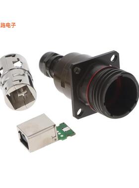 USBBFTV2PEM2G -[全新CONN RCP USB2.0 TYPEB 4P PNL MNT]