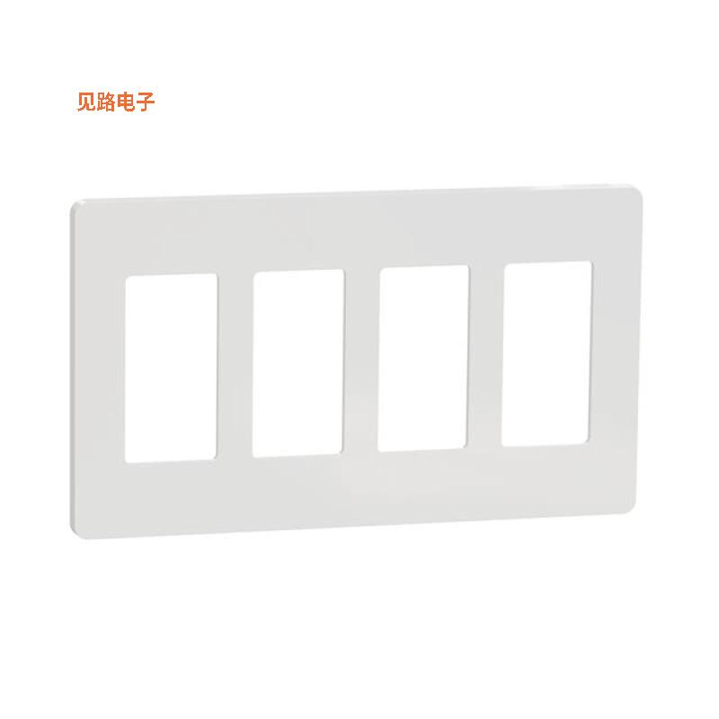 SQWP141004WH -[全新4 GANG SCREWLESS MATTE WALL PLAT]