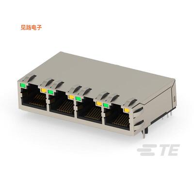 2496692-4 -[全新RJ45 W/MAGNET 1X4 1G  PLATING]