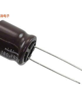 UPW1J181MHD6TO -原装[CAP ALUM 180UF 20% 63V RADIAL TH180 F