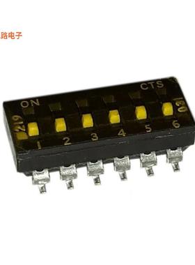 219-6MSTRF -原装[SWITCH SLIDE DIP SPST 0.1A 20VSPST
