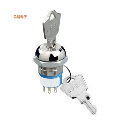 LK6HNB126N3 -[全新SWITCH KEYLOCK 3POS DP3T 4A 125V]