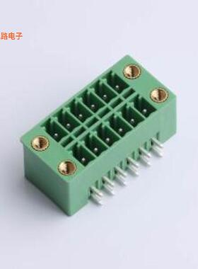 DB2ERHBM-3.5-2*6P-GN -[原装插拔式接线弯插,P=3.5mm