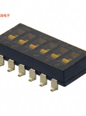SDA06H0SB -原装[SWITCH SLIDE DIP SPST 0.025A 24VSPST