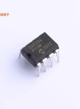 24FC04-I/P -[原装IC EEPROM 4KBIT I2C 1MHZ 8DIPPDIP-8
