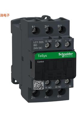 LC1D25BD -[全新TESYS3P CTR 25A AC3 11KW1NO1NC24]