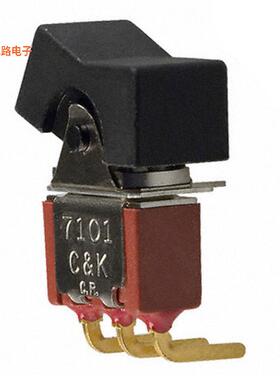 7101J1ABE2 -原装[SWITCH ROCKER SPDT 0.4VA 20V通孔，直角