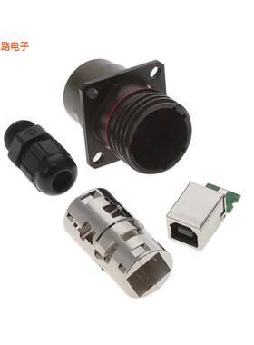 USBBFTV2PE2G -[全新CONN RCP USB2.0 TYPEB 4P PNL MNT]