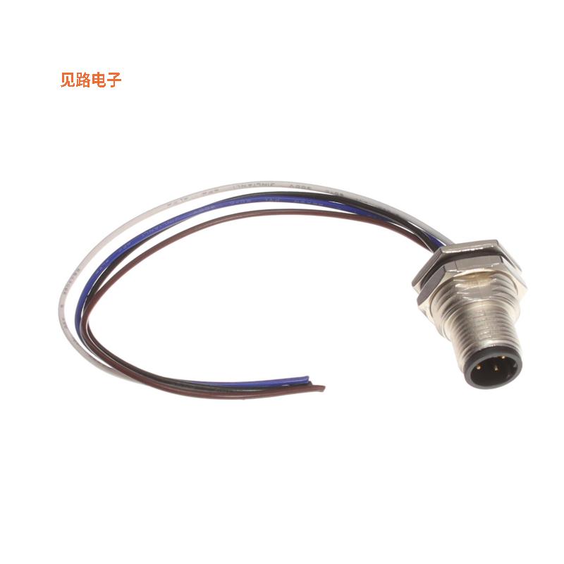 M12D-04PMMC-SF8C15 -[全新CONN PLUG MALE 4P WIR LEAD 0.49']