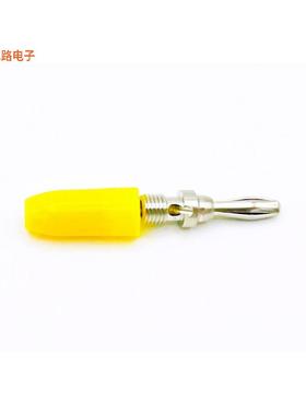 9202YEL -原装[CONN BANANA PLUG SLDRLESS YELLOW香蕉插头