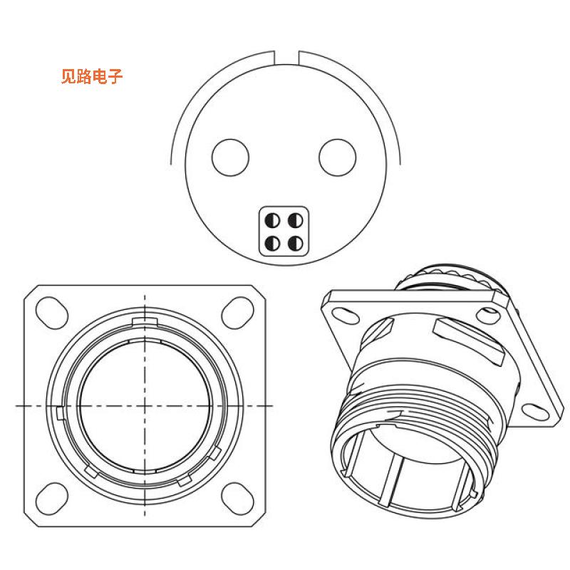 HV00RF25-56R -[全新ALUMINUM FLANGE MOUNT, RADSOK CO]