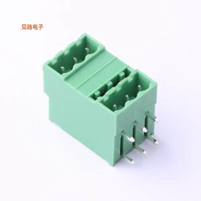 KF2EDGRH-5.0-2*3P -[原装插拔式接线弯插,P=5mm