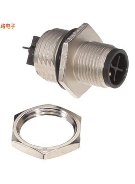 M12S-04PMMS-SH8001 -[全新M SERIES, M12, 12A, 04 PINS, REC]